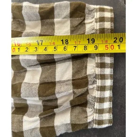 Madewell Medium NWT Gingham Collared Puff Sleeve Mini Dress Brown - Picture 6 of 6